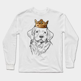 Nova Scotia Duck Tolling Retriever Dog King Queen Wearing Crown Long Sleeve T-Shirt